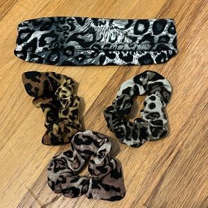 Animal Print Headband & Scrunchies